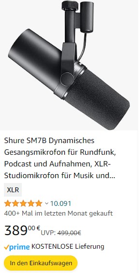 Shure SM7B Mikrofon
