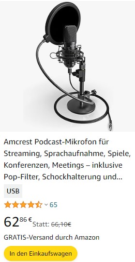 Amcrest AM430-PS: Das ultimative Podcast-Mikrofon